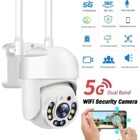 5G-WLAN-HD-Überwachungskamera – Gegensprechanlage – PTZ-Steuerung – Nachtsicht – Erweiterte Bewegungserkennung (1/5)