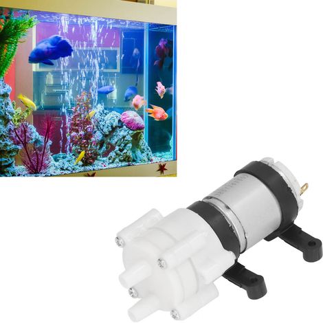 Pompe à diaphragme auto-amorçante 12V DC pour eau, avec moteur 385 et support PVC, hauteur de refoulement 3 mètres