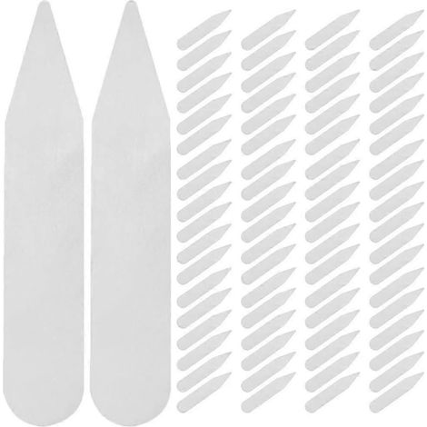 200 Stück Hemdkrageneinsätze, Kragenstützen, Kragenschutz für Herrenhemden-5.00X1.00X0.10CM (1/3)
