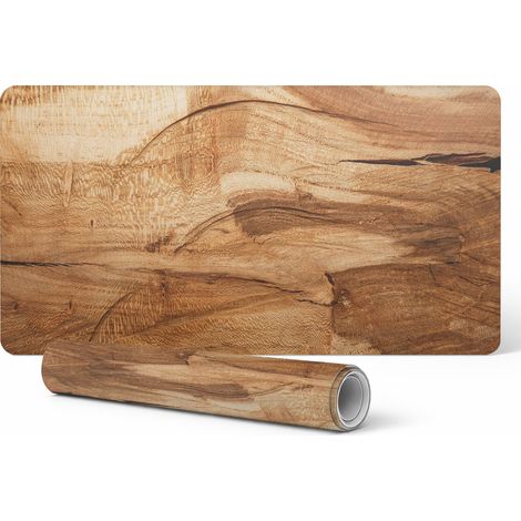 Alfombrilla protectora antideslizante para escritorio con dise帽o de vetas de madera, 120 x 60 cm.