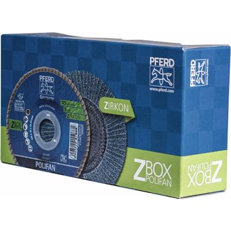 Fächerscheibe POLIFAN Z BOX D.125mm K.Z-40 kon.INOX ZK Box á 10 St.PFERD (1/4)