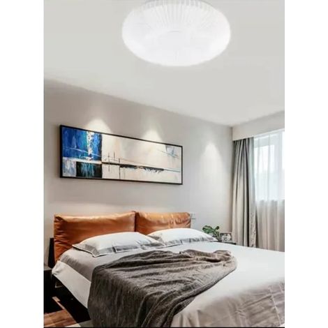 TRADE SHOP - Plafoniera Da Soffitto 45 W Rotondo Rigato Luce Fredda 6500k Fst-40a26354 38.5cm - (1/4)