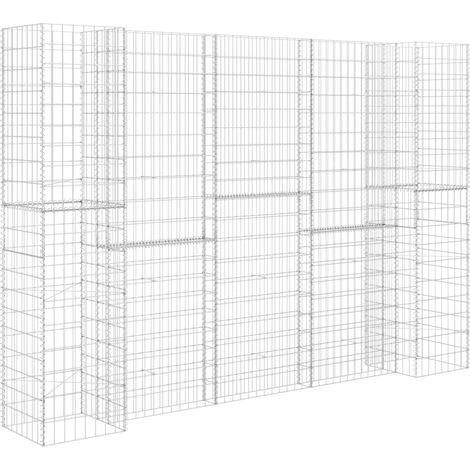 Maison Exclusive - Gabbione Fioriera ad "H" in Filo di Acciaio 260x40x180 cm