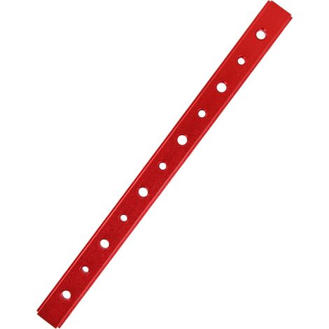 T-Nut-Gehrungsschienen-Vorrichtung aus Aluminiumlegierung, 300 mm, mit Bohrung für Graviermaschinen und Tischkreissägen, rot (1/5)