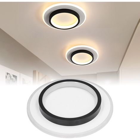 Plafonnier LED noir moderne pour couloir, éclairage intérieur innovant, lumière blanc chaud neutre 85-265V (1/5)
