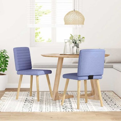 Esszimmerstühle 2 Stk. Jeansblau Stoff