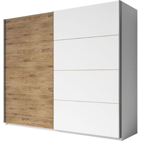 Armario Levruvu 101 , 210x270x61cm, Puertas de armario: Correderas, Número de estantes: 6 (1/4)