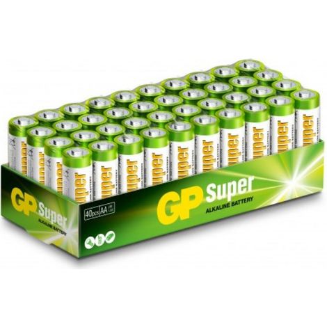 GP Battery Super Alkaline Batterie 1,5 V AA / 15 A / LR6 (40er-Pack)