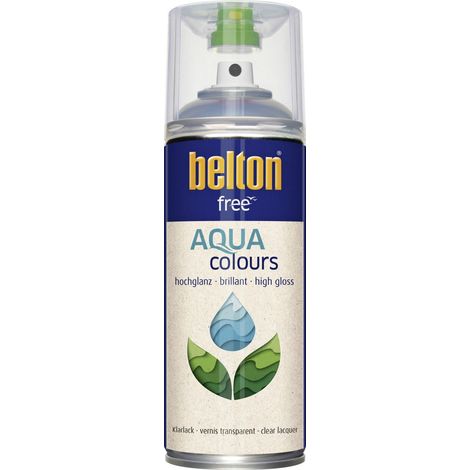 belton free Lackspray AQUAcolours 400 ml Klarlack hochglanz Sprühlacke (1/3)