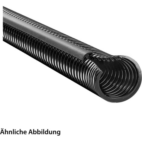FLEXA Komplettset Wellschlauch / Wellrohr Polyamid PA6 geschlitzt - FZIP-K 15, AD 15,8mm, ID 12,0mm schmales Profil, Mindestbiegeradius bewegt 80,0mm - 1 Stück (1/2)