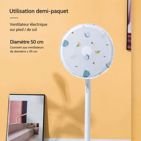 Housse de protection semi-couvrante pour ventilateur sur pied en PEVA lavable motif aléatoire réf 2343 10 g – Livraison gratuite