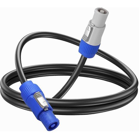 Câble d'alimentation PowerCon 16 AWG, entrée PowerCon vers sortie PowerCon, 15 A, 3 broches, rallonge pour équipement audio-vidéo (1/5)