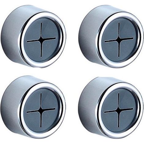 Lot de 4 crochets porte-serviettes auto-adhésifs - Sans perçage - Adaptés aux enfants - Crochet antichoc - Chrome - Pour serviettes et torchons (1/5)