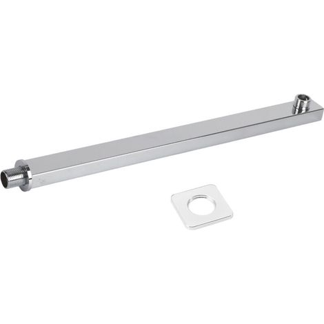 Braccio doccia a parete in acciaio inox lucidato, lungo 16 pollici. (1/4)
