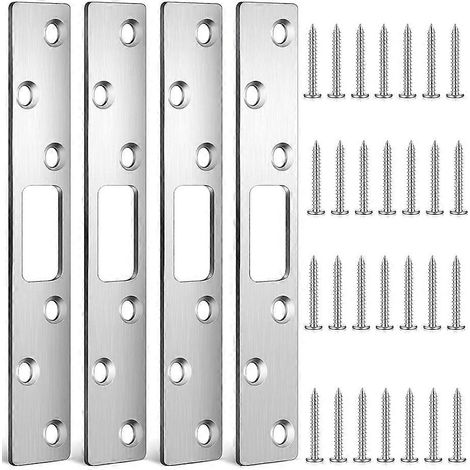 Lot de 4 gâches de porte de 15 cm (6 pouces) avec vis de sécurité pour verrou de sécurité (1/5)