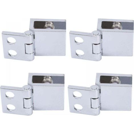 4pcs Glass Hinge Clamp, Glass Door Hinge, Easy Installation, Durable Glass Holder, MUMU Furniture Glass Door Hinge (1/4)