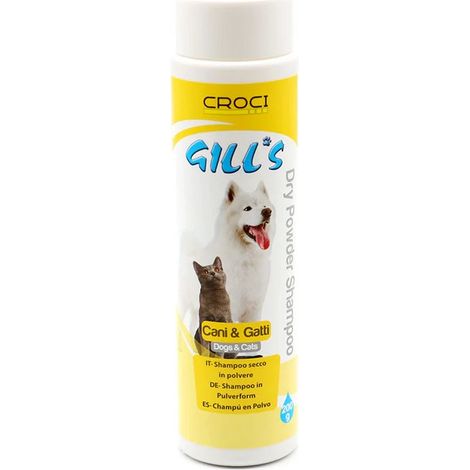 Set 6 pezzi Gill'S Shampoo Secco In polvere 200 g per cani e gatti (1/2)