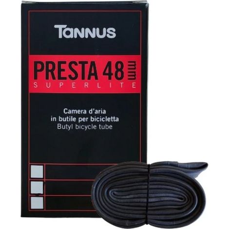 Cámaras de aire para bicicleta TANNUS 700X18-23C, válvula de 48 mm.