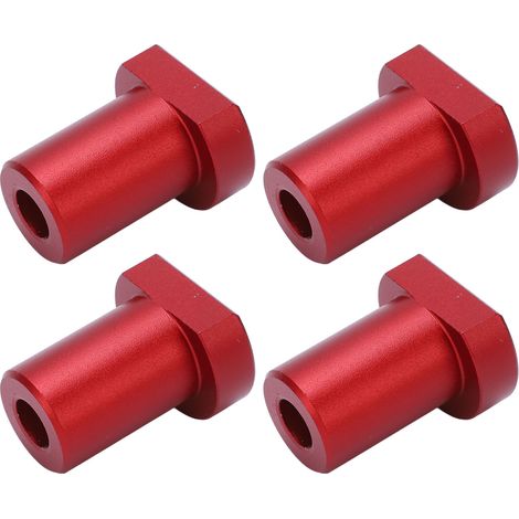 Lot de 4 butées d'établi de 19 mm de diamètre, en alliage d'aluminium haute résistance, pour le travail du bois, avec tenon rouge. (1/5)