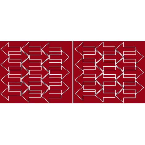 Pfeilaufkleber 7x4,5cm 42 Stück dunkelrote Glanzaufkleber