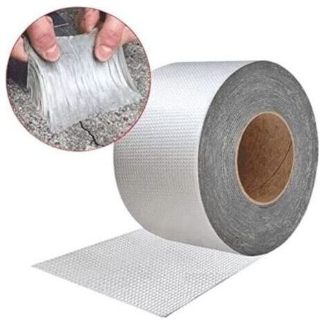 Ruban Adhésif Étanche et Résistant, le Stop Fuite efficace - Bande Adhésive de 500cm x 5cm - Bande d'Etanchéité Imperméables - Auto-Adhésif - Fuite de Toit - Fissure de Surface (1/4)