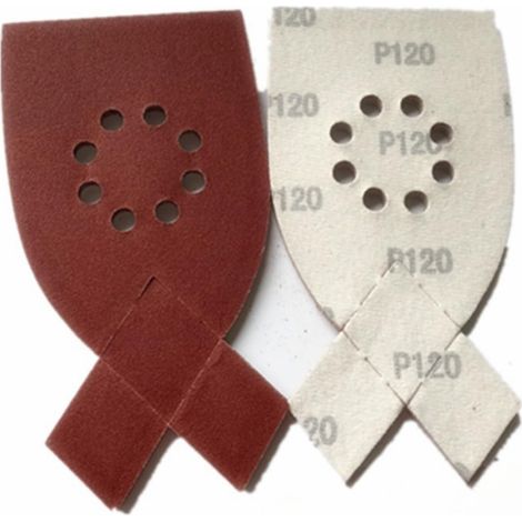 Lot de 50 Feuilles abrasives, 8 trous, Oxyde d'aluminium, Pour ponceuse Black & Decker