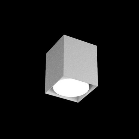 Plafoniera moderna top light plate 1129 pl10 gx53 led metallo lampada soffitto, finitura metallo grigio