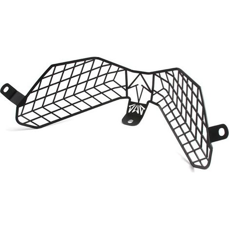 1 color: Black Material: Stainless steel Motorcycle headlight protective grille, headlight mesh, headlight cover. (1/4)