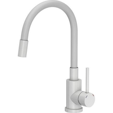Steiner Quadron Maggie mitigeur cuisine blanc mat 360°