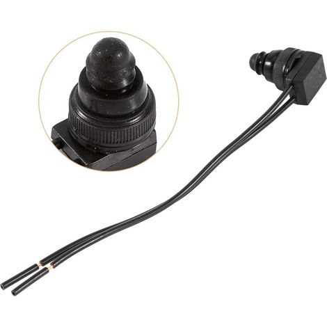 5 pièces 12 V étanche bouton poussoir marche/arrêt avec 4 "cbles pour moto voiture (1/5)