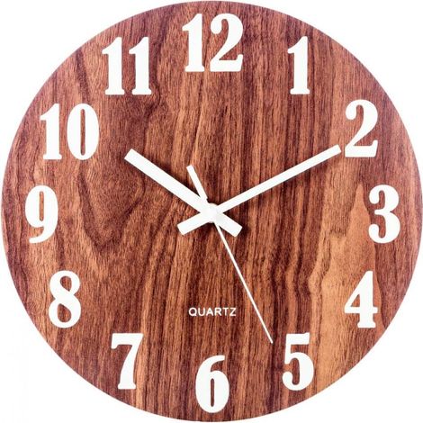 Horloge Murale Luminiscente - Mouvement Silencieux - Cadran 30 Cm - Pour Salon Chambre Cuisine (1/5)