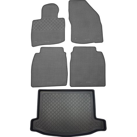 Juego de alfombrillas de goma para coche y alfombrilla para maletero para Honda Civic VIII Hatchback (5 puertas) de 2006 a 2012. (1/5)