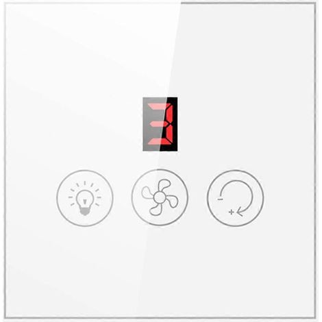 Contrôleur intelligent Tuya, prise UE, pour ventilateur de plafond et lampe, contrôle à distance via application mobile, compatible avec Alexa et Google Home (blanc). (1/5)