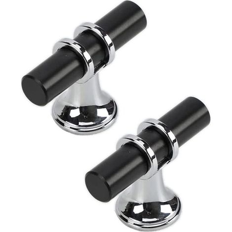 2 Pack Modern Zinc Alloy Furniture Handles Drawer Pulls with Screws Single Hole (1/5)
