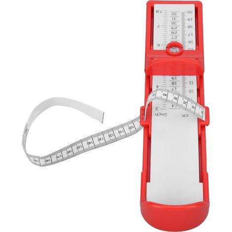 Règle multifonctionnelle pour mesurer la longueur des pieds et la pointure des enfants (rouge) (1/5)