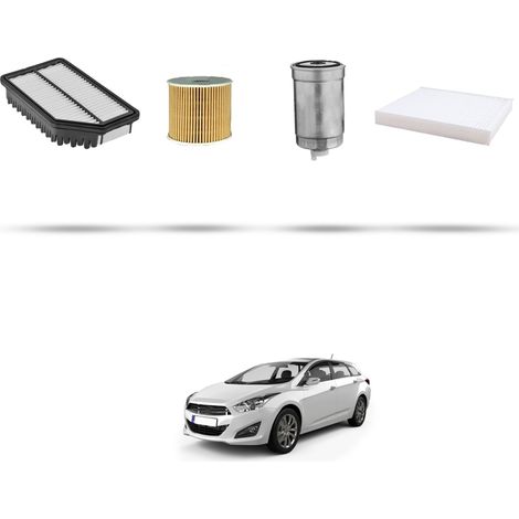 Kit tagliando 4 filtri compatibile con Hyundai i40 II 1.6 CRDI 85KW dal 2018 (1/5)