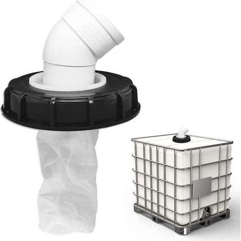 IBC-Deckelfilter, 163-mm-IBC-Tankzubehör mit 45° abgewinkeltem Nylon-Regenwasserfilter, waschbarer Filter für Regenwassertanks, OUYLAF (1/5)