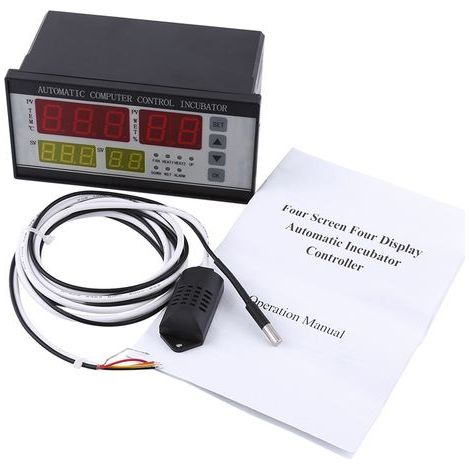 Contrôleur thermostat incubateur – multifonction – température + humidité – automatique – 1 pièce (1/5)