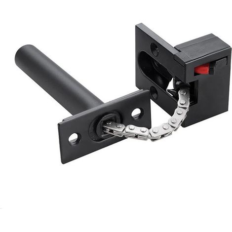 Cadenas antivol dissimulé INF en alliage de zinc, 14 cm, pour porte, noir (1/5)