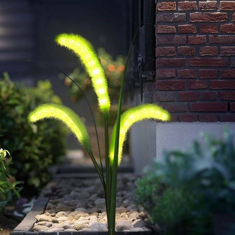 Lot de 2 lampes solaires de jardin, 9 LED, étanches IP65, pour pelouses, trottoirs, terrasses, balcons et décorations paysagères. (1/4)