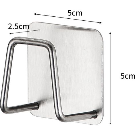 Organisateur évier Support d'éponges de cuisine éponges d'évier auto-adhésives égouttoir de séchage 304 support de rangement en acier inoxydable accessoires d'évier de cuisine (1/4)