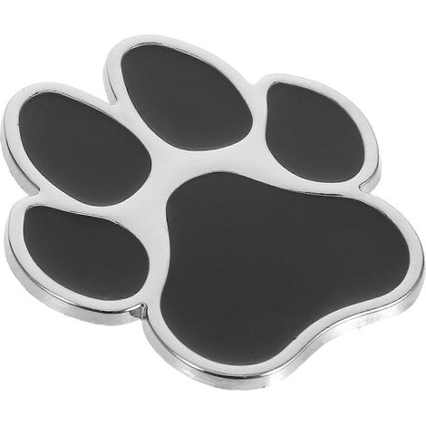 Autocollants métalliques en forme d'empreintes de pattes de chien pour voiture, autocollants décoratifs en forme de pattes de chien, ensemble d'autocollants pour voiture, 4 pièces, noir. (1/5)