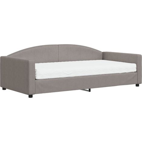Maison Exclusive - Divano Letto con Materasso Tortora 100x200 cm in Tessuto