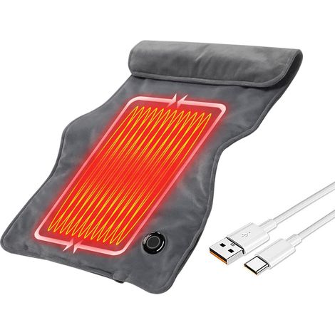 Coperta elettrica riscaldata - Coperta riscaldata USB Coperta riscaldata con 3 impostazioni di calore Coperta multifunzionale semplice per impacchi caldi, 30x60 cm