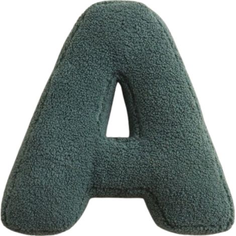 1 Cojín decorativo, letra A, 40x40cm, tela suave, para habitación infantil, salón, coche (1/5)