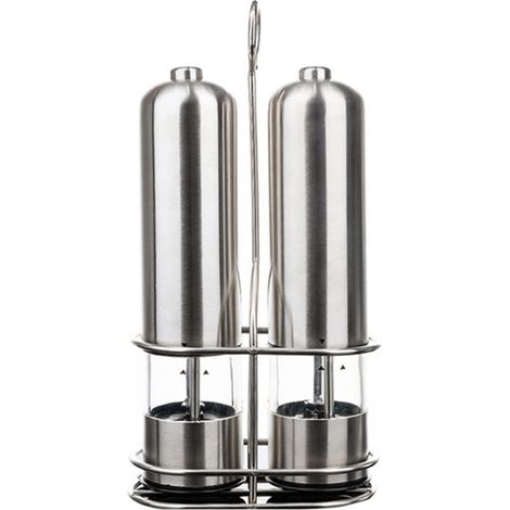 2 moulins à sel et poivre, inox, rechargeables, mouture réglable (1/5)
