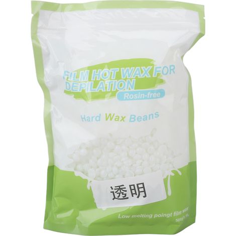 17.6 oz Perles de cire mate texture forte, adhérence élevée, cire dure perle basse température pour épilation homme femme, transparent (1/5)
