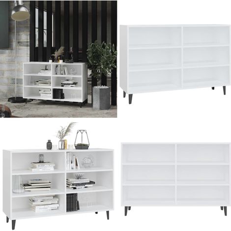 Buffet blanc 103,5x35x70 cm bois d'ingénierie - Buffet - Meuble De Rangement - Armoire - Bibliothèque - Mobilier Industriel - Home & Living