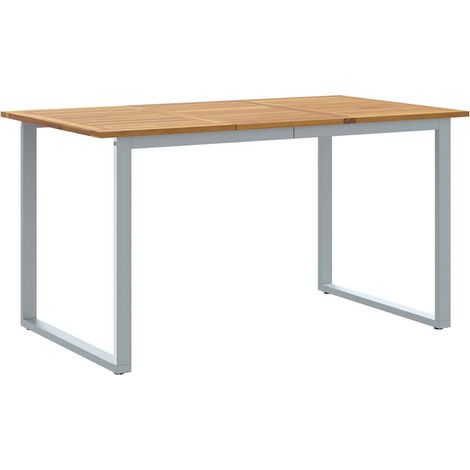 Table de jardin,Table d'extérieur pour repas Gris 140 x 80 x 75 cm CFW33599 (1/5)