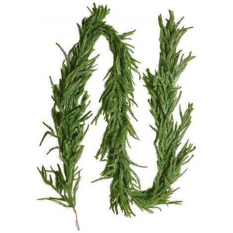 Guirnalda Navideña de Pino Largo de 2750 mm Guirnalda Artificial de Plantas Decoración para Navidad en Interior y Exterior Ramas de Pino Corona para Escaleras, Chimeneas, Puertas, Barandillas (1/5)